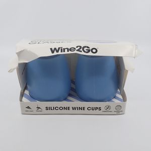 Wine2Go Silicone Wine Cups - New